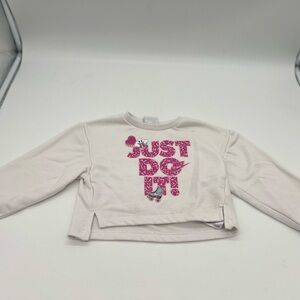Nike Girl's Long Sleeve Shirt White Just Do It 2T